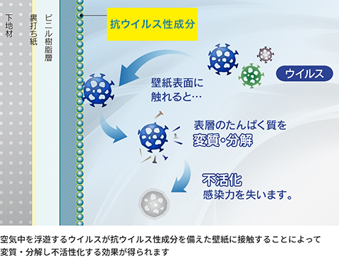 シンコール 快適便利なシンコール機能 トルウイルス 抗ウイルス壁紙