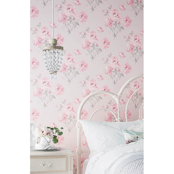 期間限定お値下げ！新品未使用 ローラアシュレイ  壁紙 ウォールペーパー 花と鳥 セール*Laura Ashley Eglantine 壁紙 ウォールペーパー 花と鳥